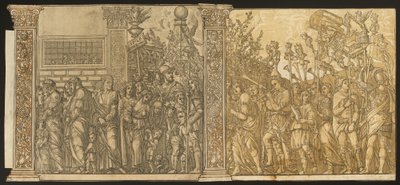 Le triomphe de Jules César [n°7 et 8 plus 2 colonnes], 1599 - Andrea Andreani