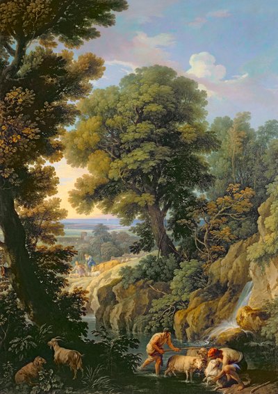 Un paysage dans le Latium avec des bergers - Andrea Locatelli