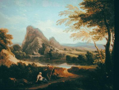 Paysage avec une cascade lointaine - Andrea Locatelli