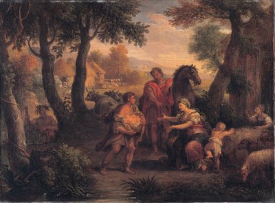 Découverte de Romulus et Remus, vers 1720-1740 - Andrea Lucatelli