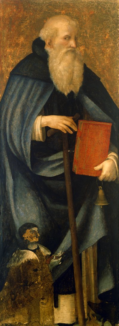 Saint Antoine Abbé ou Antoine le Grand et le client Francesco Caracciolo - Andrea Sabatini