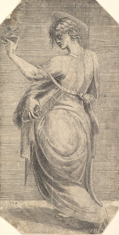 Saint Jean de profil tourné vers la gauche, de 