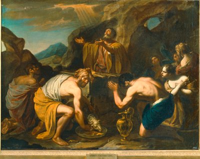 Noé louant Dieu après le déluge ... - Andrea Vaccaro