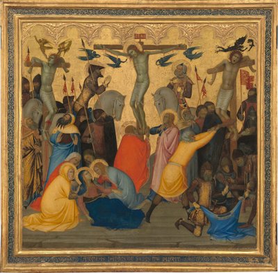 Scènes de la Passion du Christ : La Crucifixion (panneau central) - Andrea Vanni