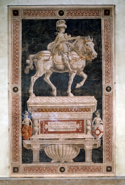 Monument équestre à Niccolò da Tolentino (fresque détachée) - Andrea del Castagno