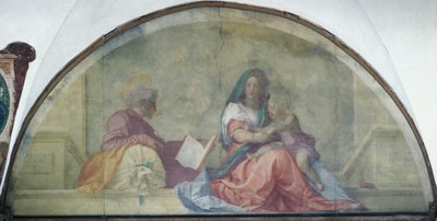 Lunette montrant la Madonna del Sacco par Andrea del Sarto - Andrea del Sarto