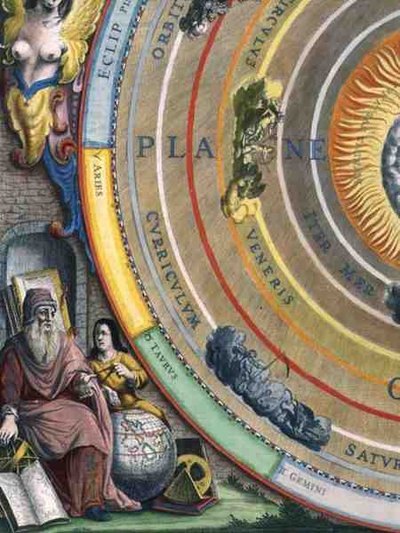 Un astronome (détail) de la carte des planètes, de 