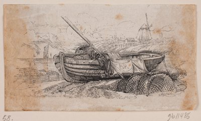 Vignette. Bateau de pêche tiré à terre - Andreas Flinch