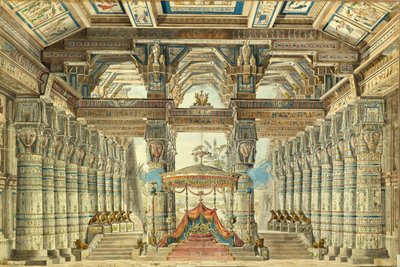 Décor de scène pour le ballet César en Égypte de G. Haendel, 1834 - Andreas Leonhard Roller