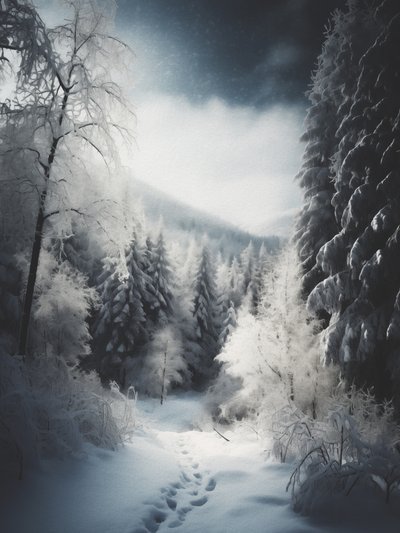 Sentier dans la forêt enneigée - Andreas Magnusson