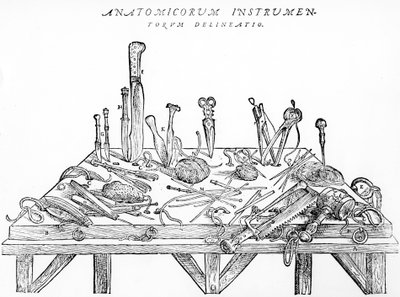 Instruments pour dissections, illustration de 