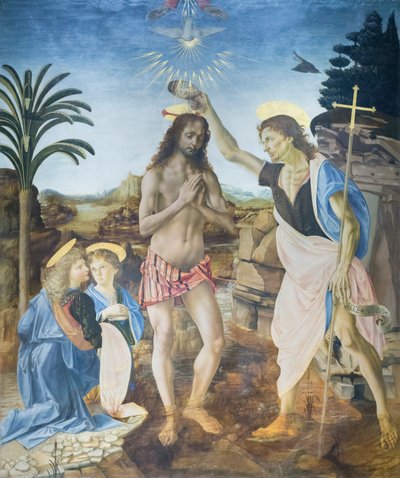 Le baptême du Christ - Andreea & Vinci Leonardo da (1452 1519) Verrocchio