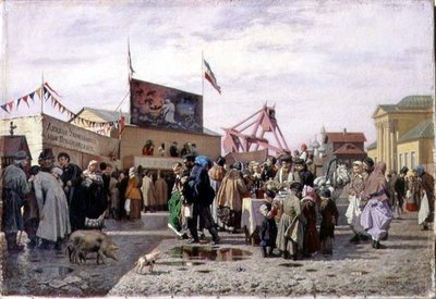Une foire à Tula pendant la Semaine Sainte - Andrei Andreevich Popov