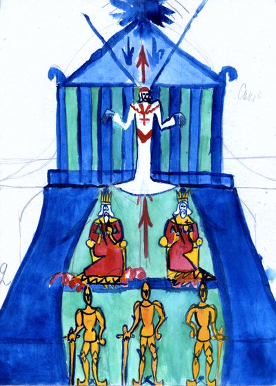 Image de la conspiration théocratique des papes, début des années 1900 - Andrei Bely