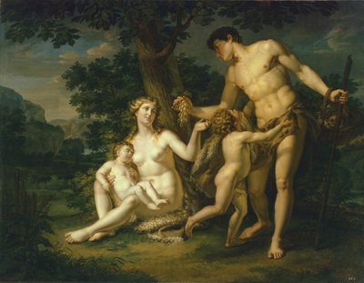 Adam et Ève avec des enfants sous un arbre, 1803 - Andrei Ivanovich Ivanov
