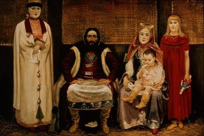Un Marchand et sa Famille au XVIIe Siècle - Andrei Petrovich Ryabushkin