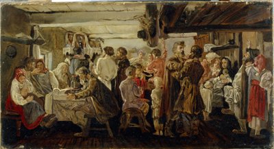 Une noce paysanne dans la region de Tambov - Andrei Petrovich Ryabushkin