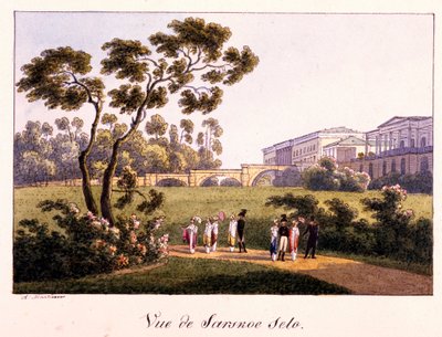 Vue de la galerie Cameron dans le parc de Tsarskoye Selo - Andrei Yefimovich Martynov