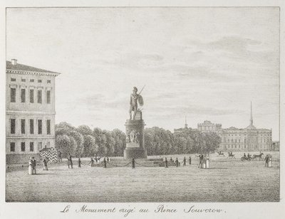 Vue du Champ de Mars et du Monument Suvorov à Saint-Pétersbourg - Andrei Yefimovich Martynov