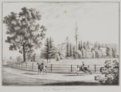 Vue du Pavillon de Toboggan et du Télégraphe à Oranienbaum, 1821-1822 - Andrei Yefimovich Martynov