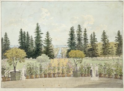 Vue depuis la terrasse du palais Oranienbaum à Lomonossov - Andrei Yefimovich Martynov