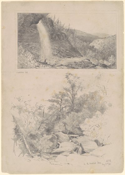 Chute de Kaatskill; et Dans le Clove de Kaatskill - Andrew Fisher Bunner