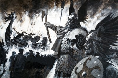 Lerwick Up Helly, A Viking Festival (gouache sur papier) - Andrew Howat