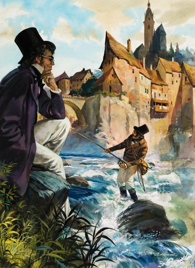 La truite de Schubert (gouache sur papier) - Andrew Howat