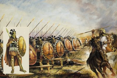 Armée spartiate (gouache sur papier) - Andrew Howat