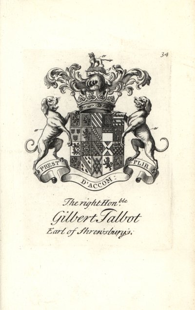Blason et armoiries du très honorable Gilbert Talbot - Andrew Johnston