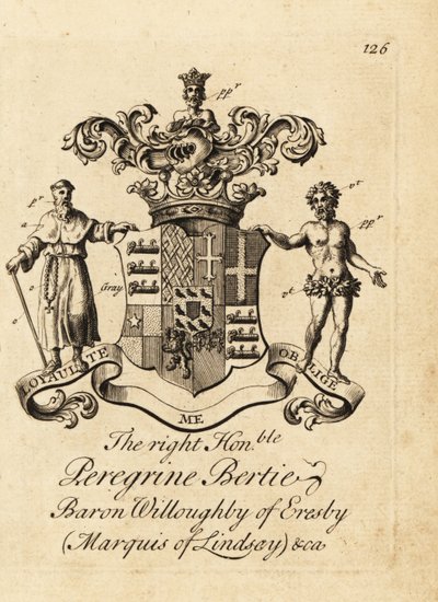 Blason du très honorable Peregrine Bertie, baron Willoughby d
