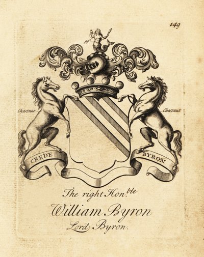 Blason du très honorable William Byron, Lord Byron, 4e baron Byron (1670-1736) - Andrew Johnston