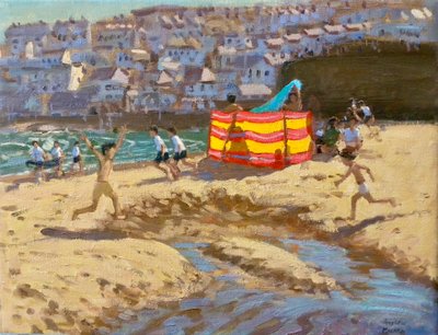 Pare-vent orange et jaune, St Ives, 2010 - Andrew Macara