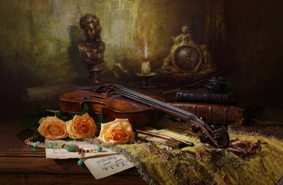 Un violon ancien et des roses - Andrey Morozov