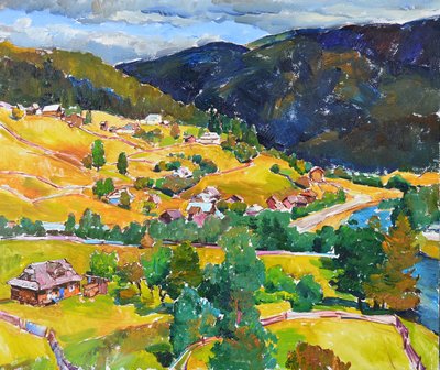 Village de montagne haut en couleur - Andrii Kutsachenko