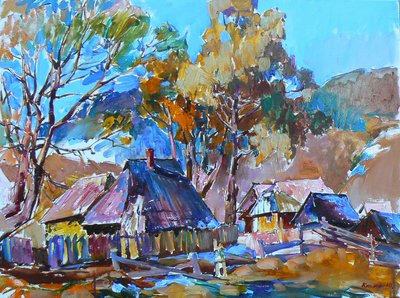 Maisons de village colorées - Andrii Kutsachenko
