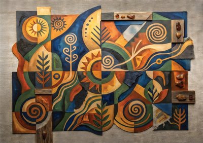 Motifs organiques aux tons terreux - Anete Purina-Purite