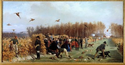 Chasse à tir à la faisanderie - Ange Louis Janet