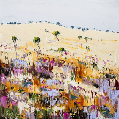 Une floraison colorée à flanc de colline - Angela Hawkey