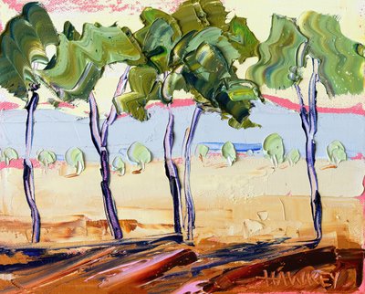 Arbres verts texturés - Angela Hawkey