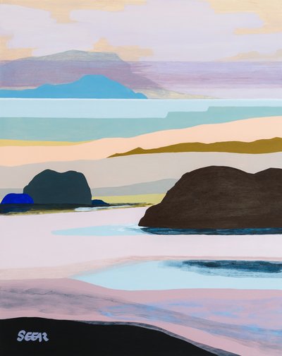 Rochers côtiers aux tons pastel - Angela Seear