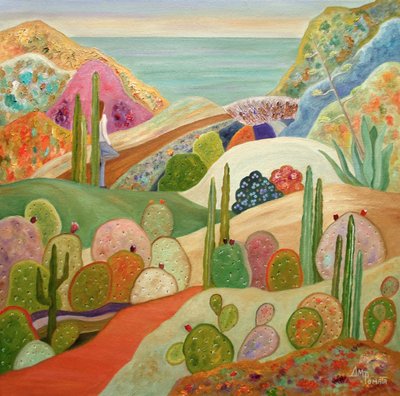 Une vue colorée sur le yoga dans le désert - Angeles M. Pomata