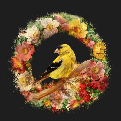 Couronne florale « Goldfinch » - Angeles M. Pomata