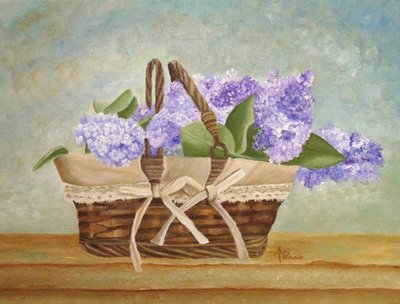 Panier « Lilas violet » - Angeles M. Pomata