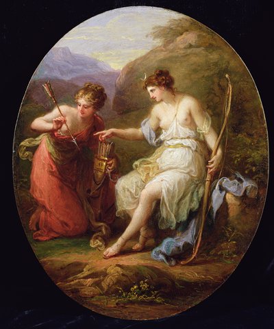 Diane se préparant à la chasse - Angelica Kauffmann