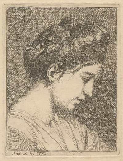 Tête de jeune femme de profil - Angelica Kauffmann