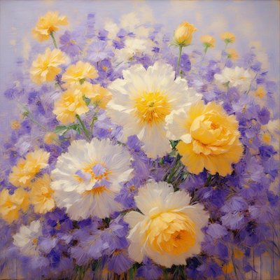 Florales 02, vers 2020 (huile sur toile) - Angelita Hawke