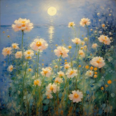 Florales 41, vers 2022 (huile sur toile) - Angelita Hawke