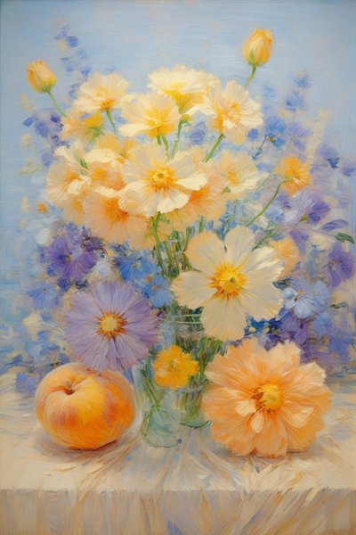 Florales 50, vers 2022 (huile sur toile) - Angelita Hawke