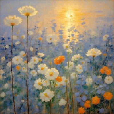 Florales 56, vers 2022 (huile sur toile) - Angelita Hawke